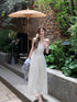 Cotton Spaghetti Straps Midi Dresses